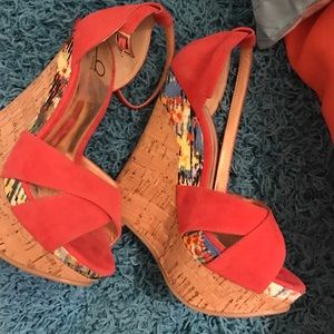 Coral Wedge Shoes