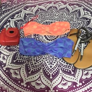 Two Victoria's Secret strapless bandeaus