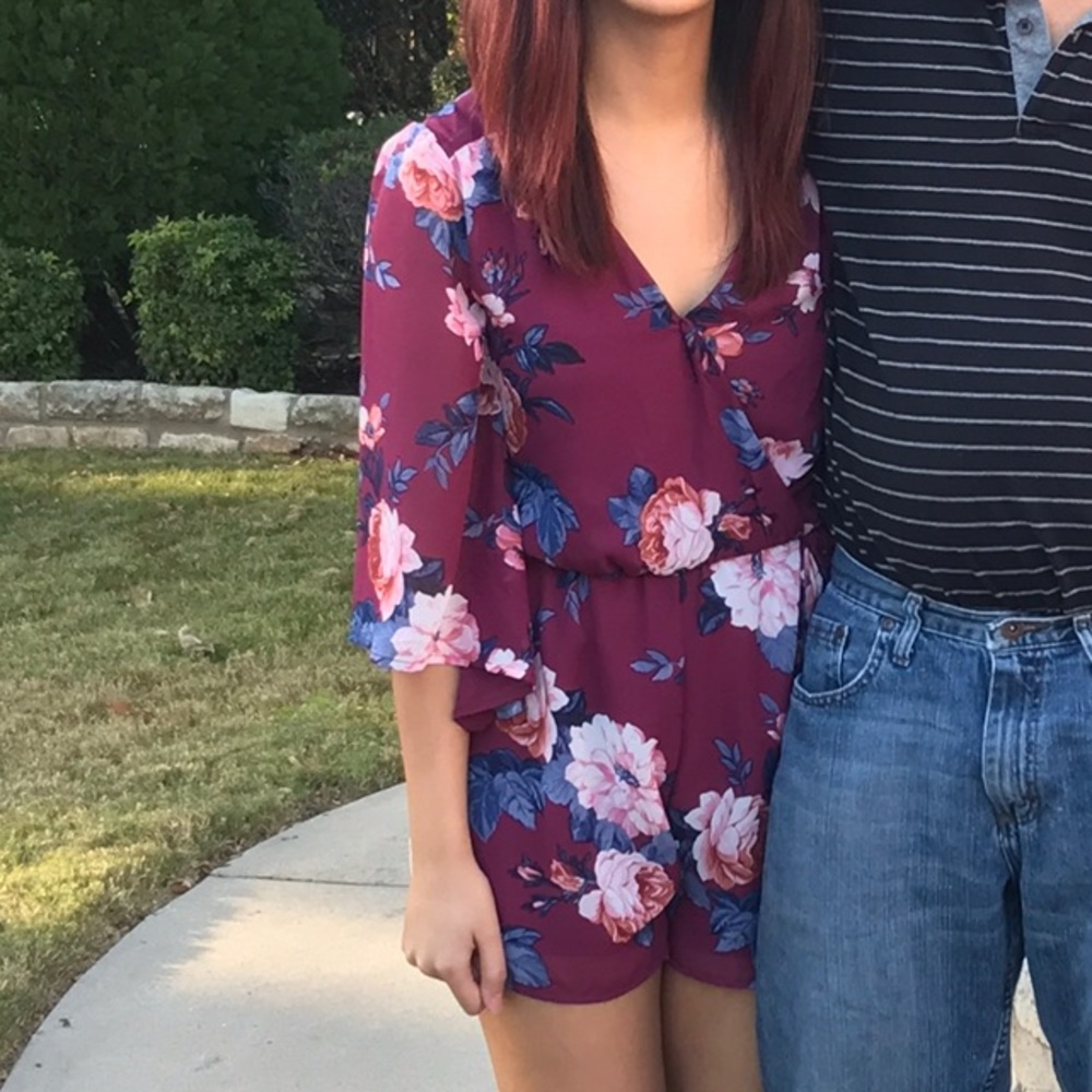 Purple maroon colored romper!
