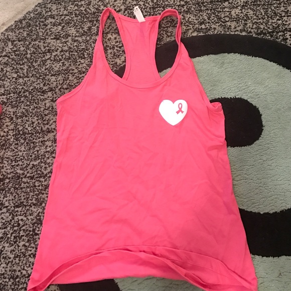 Pink Racerback Breast Cancer Awareness Tank Top - Picture 1 of 2