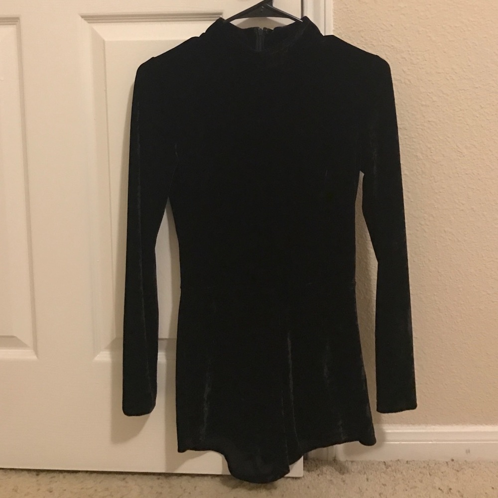 Black Velvet Romper