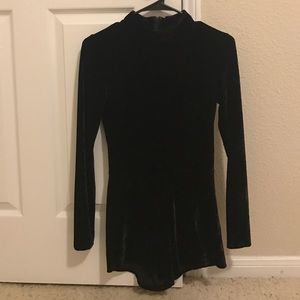 Black Velvet Romper