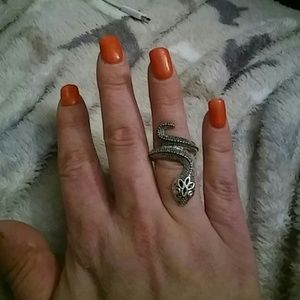 Silver snake ring