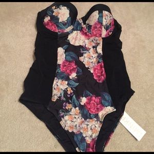 MinkPink One Piece Floral Mesh Swimsuit