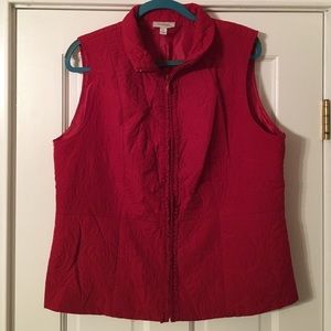 Dress Barn Red Vest