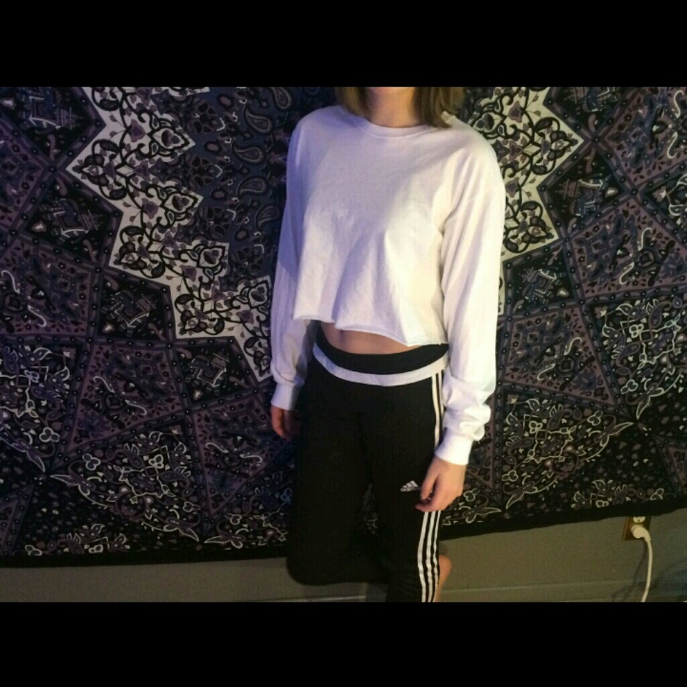 White Cut Out Long Sleeve