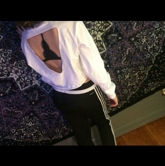 White Cut Out Long Sleeve - Picture 2 of 2