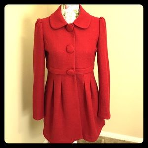 Forever 21 Red Wool Coat