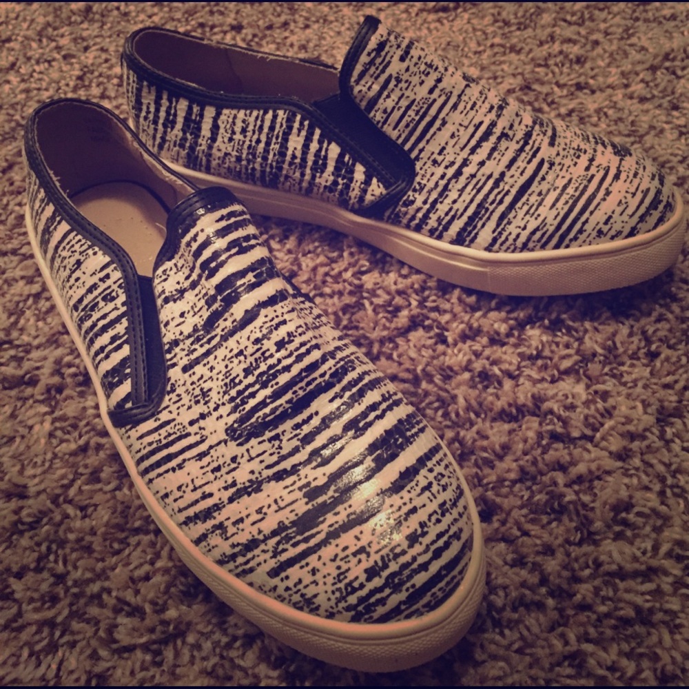 Black & White Slip Ons