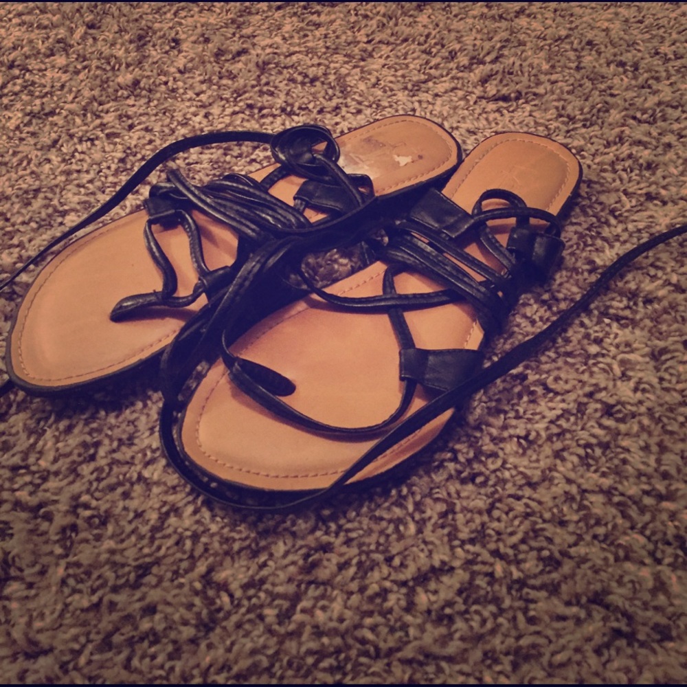 Lace up sandals