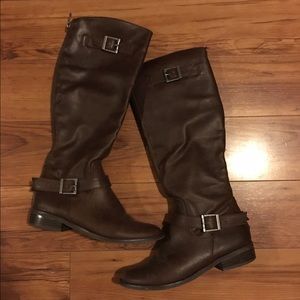 Brown tall boots