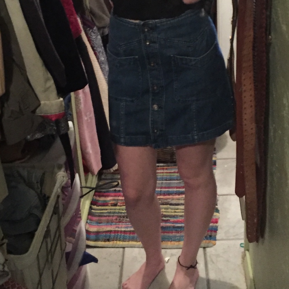 Free people jean skirt