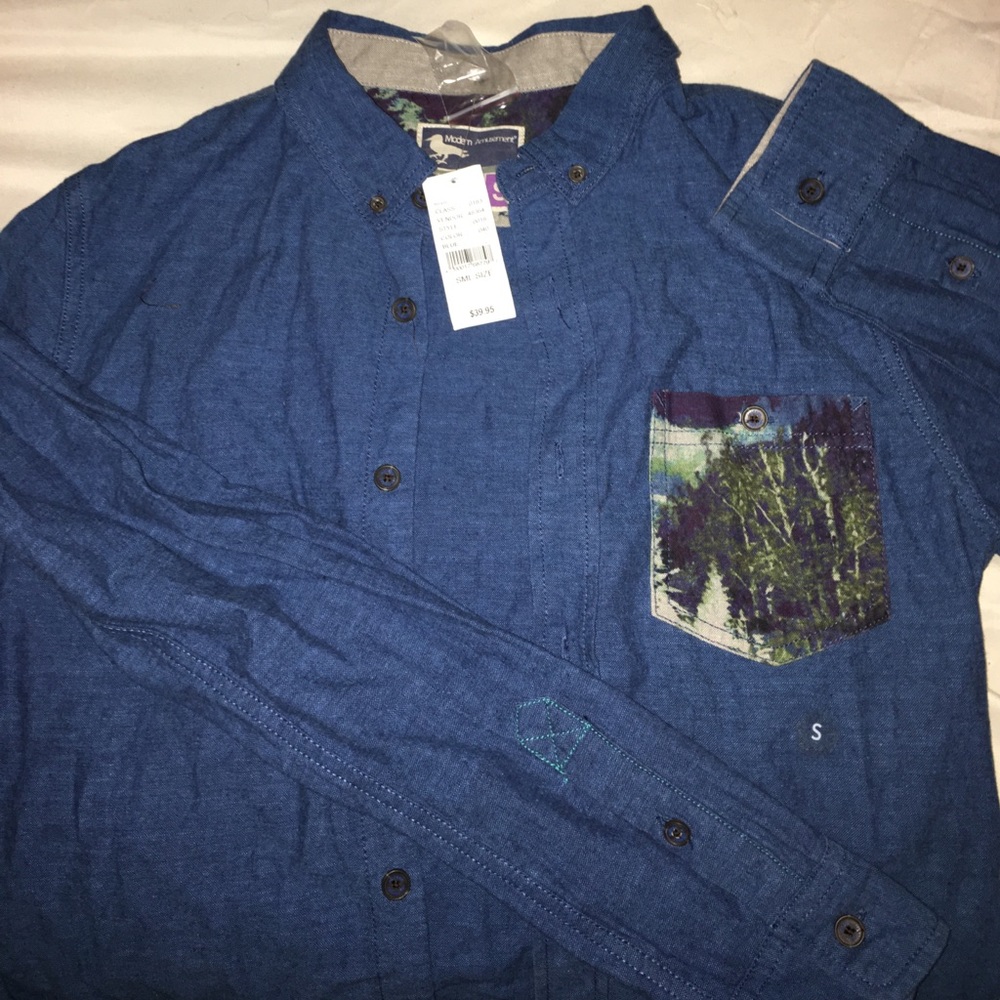 Modern amusement button up shirt, never worn.