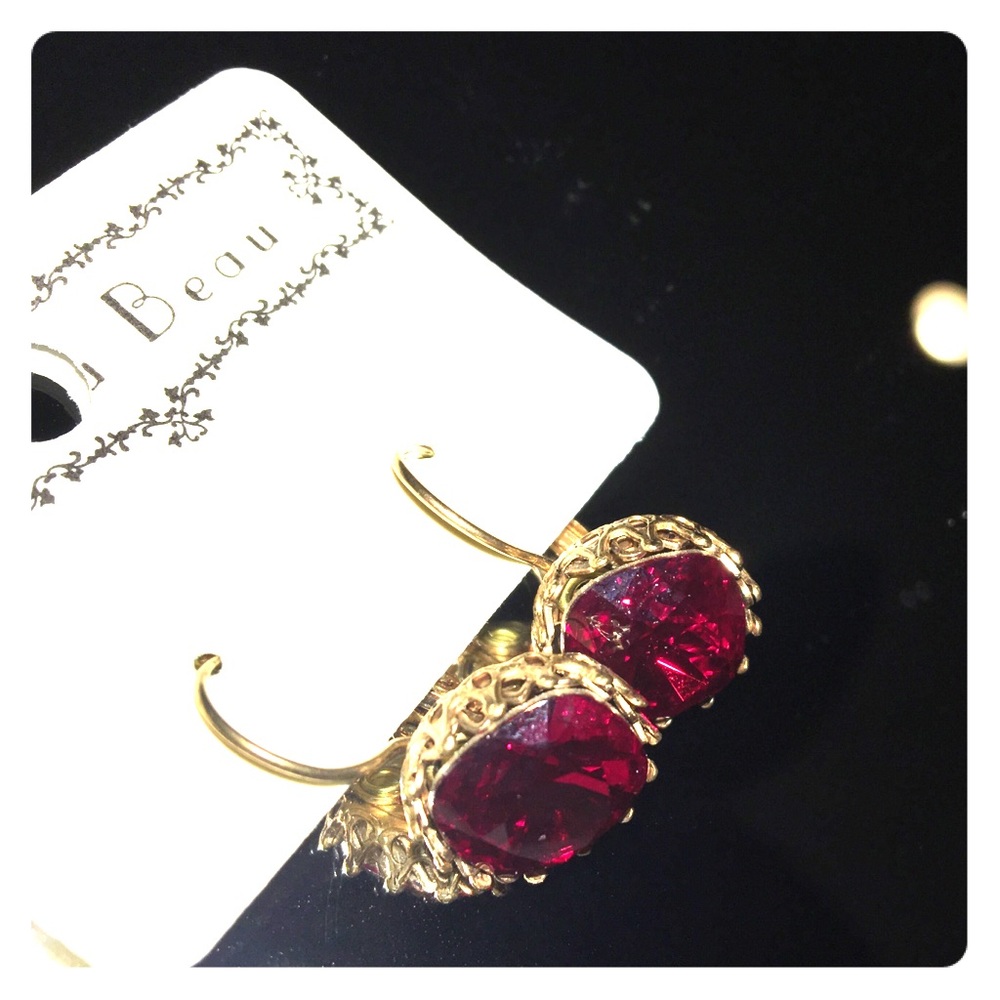🌹Red Ruby Earrings