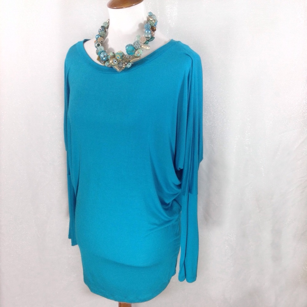 Scoop Neck Dolman Top- Long Sleeve Tee