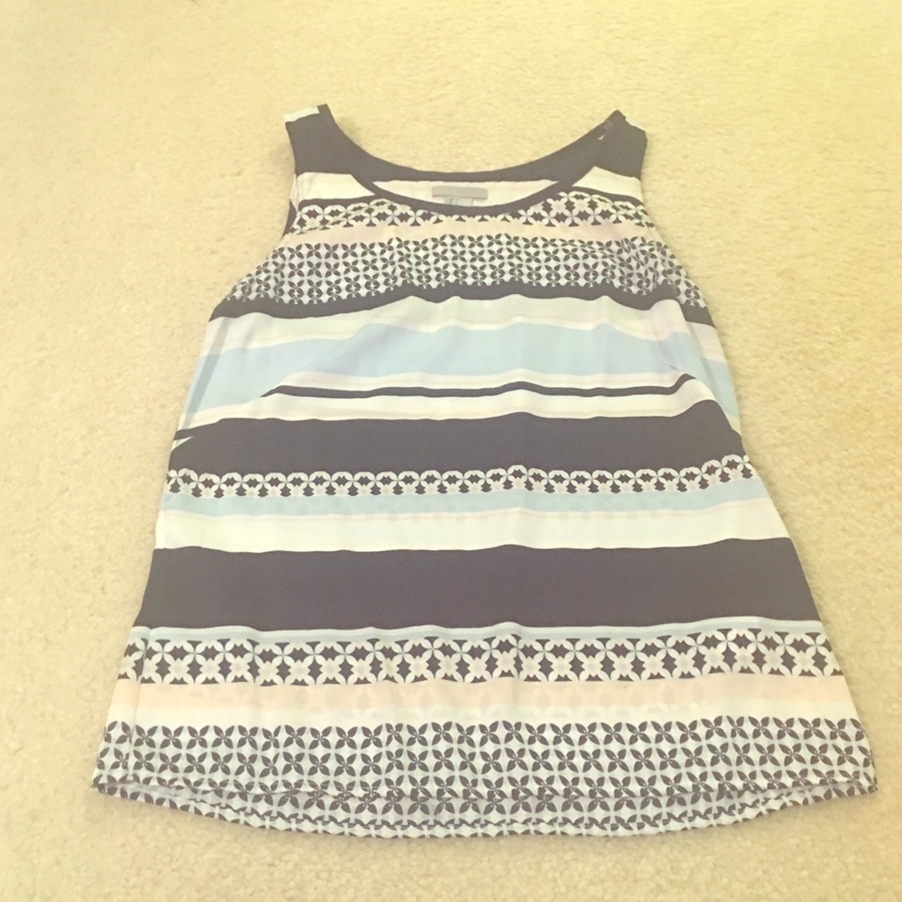 Navy, Pink and White Top