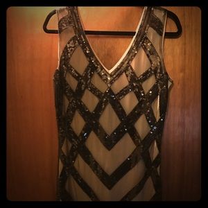Black and Tan flapper dress
