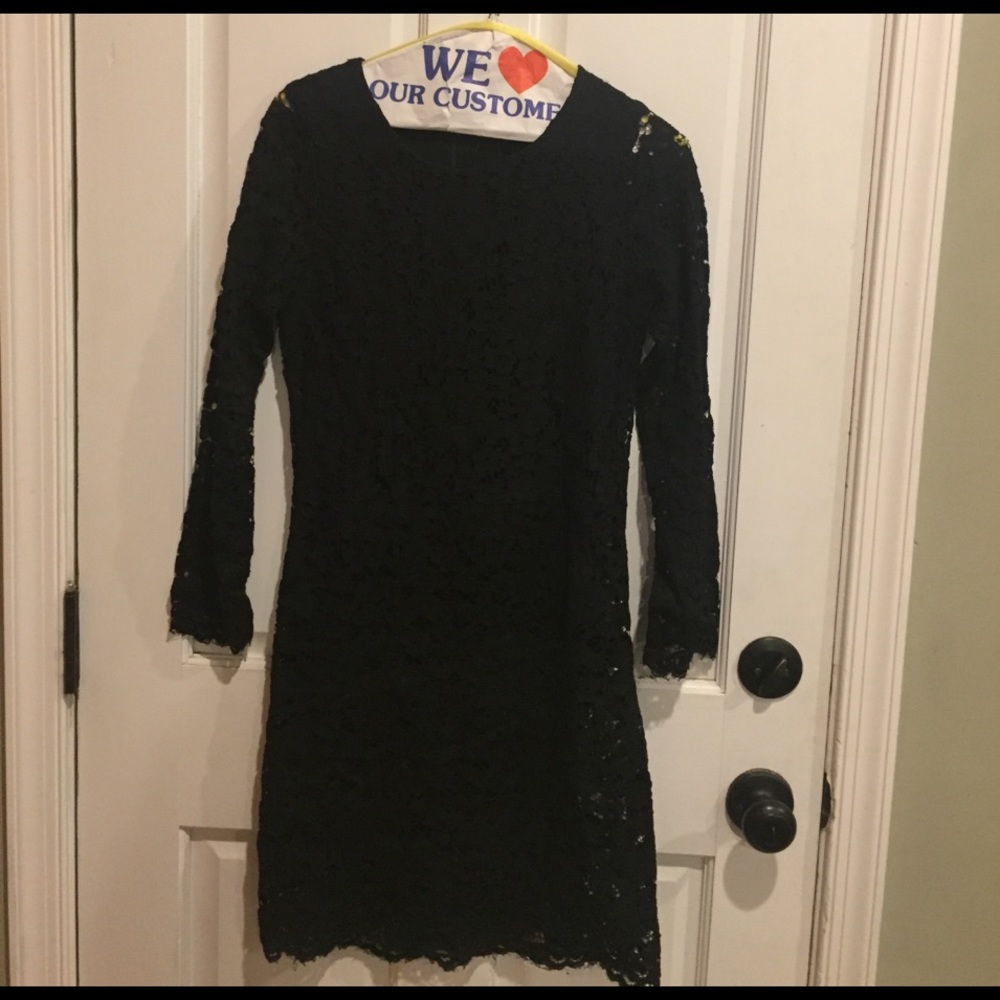 ZARA black lace dress sz S
