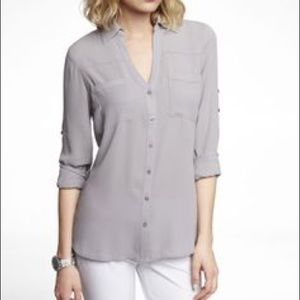 ❗️Grey purple express portofino shirt size small