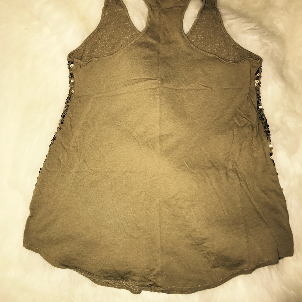 Bronze Sequin Razorback Tank - Picture 4 of 4