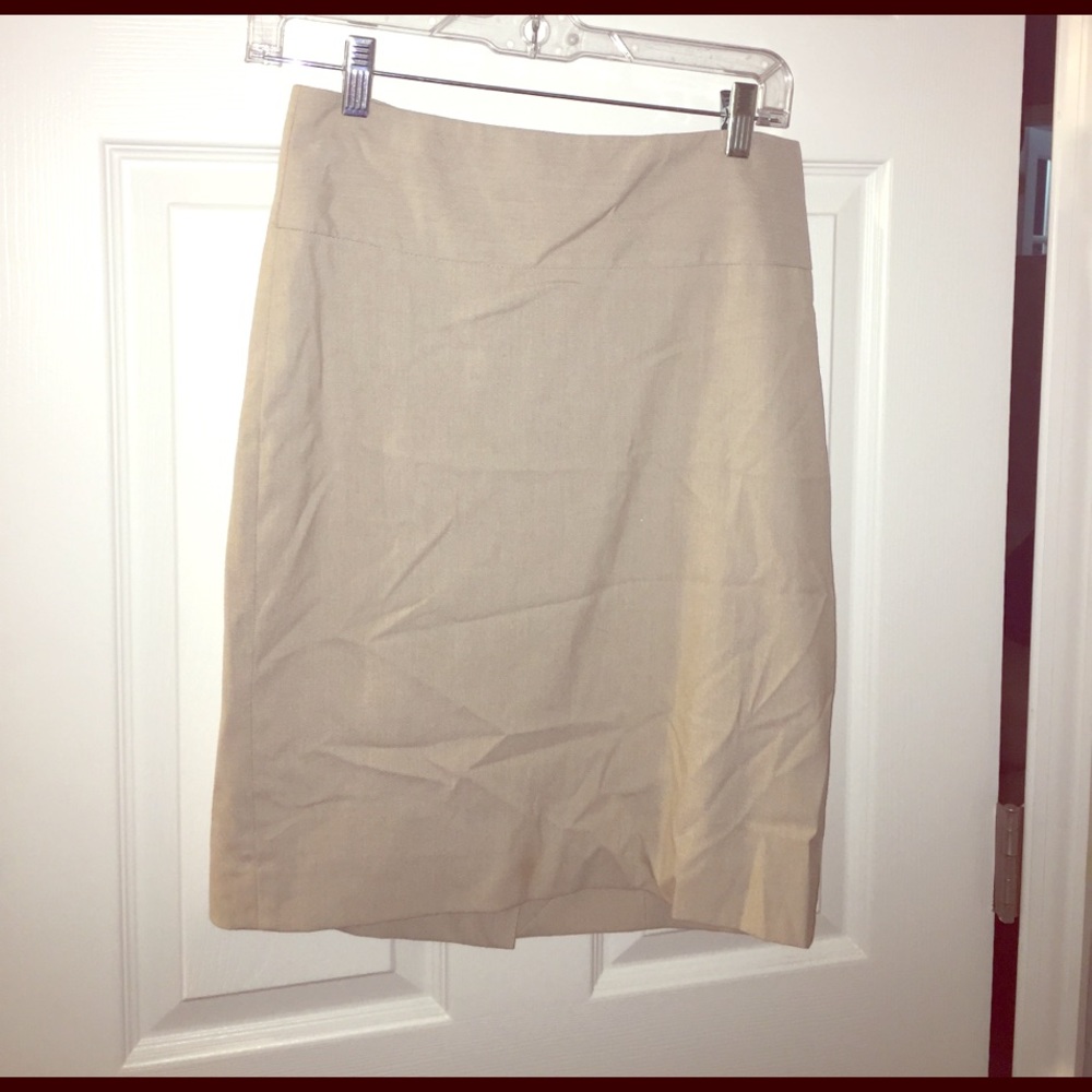 Tan pencil skirt. Lightly lined. The limited.