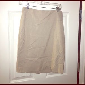 Tan pencil skirt. Lightly lined. The limited.