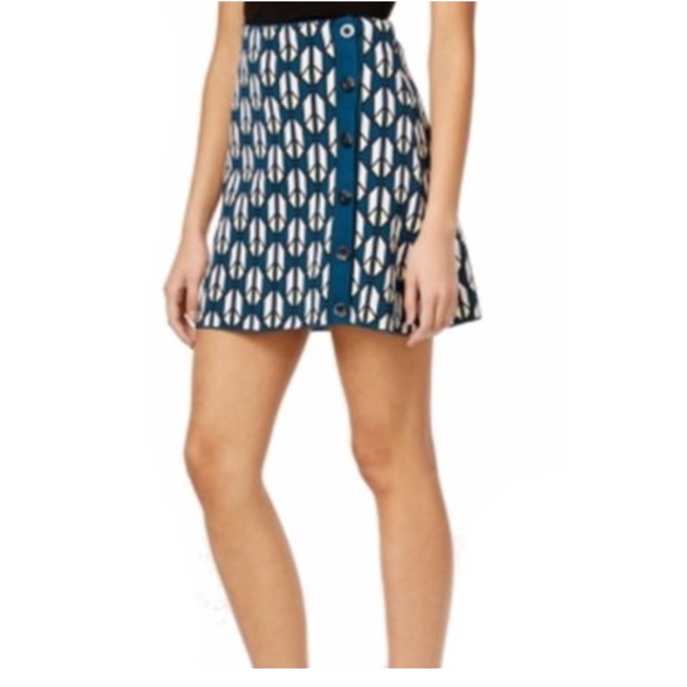 Rachel Roy Geometric Knit Skirt