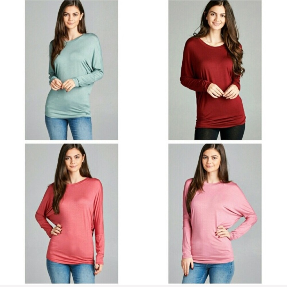 LAST (M) Coral Dolman Top - Picture 2 of 5