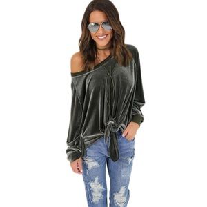 Velvet Off The Shoulder Top