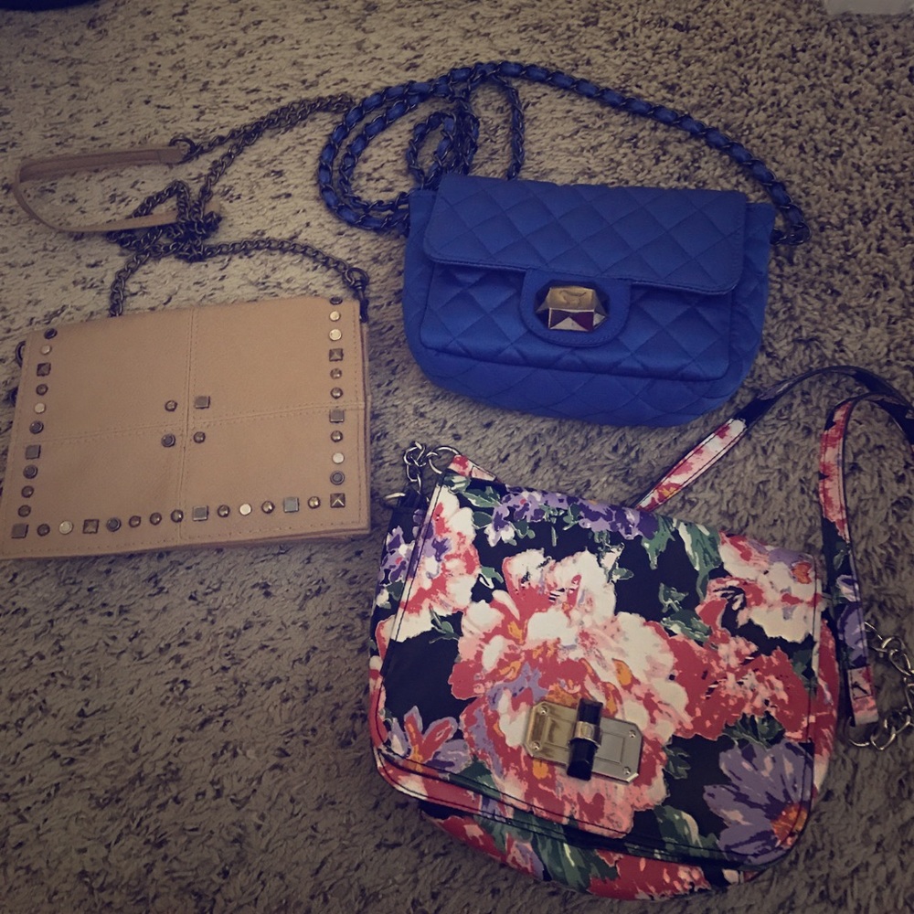 Three cross body purses
