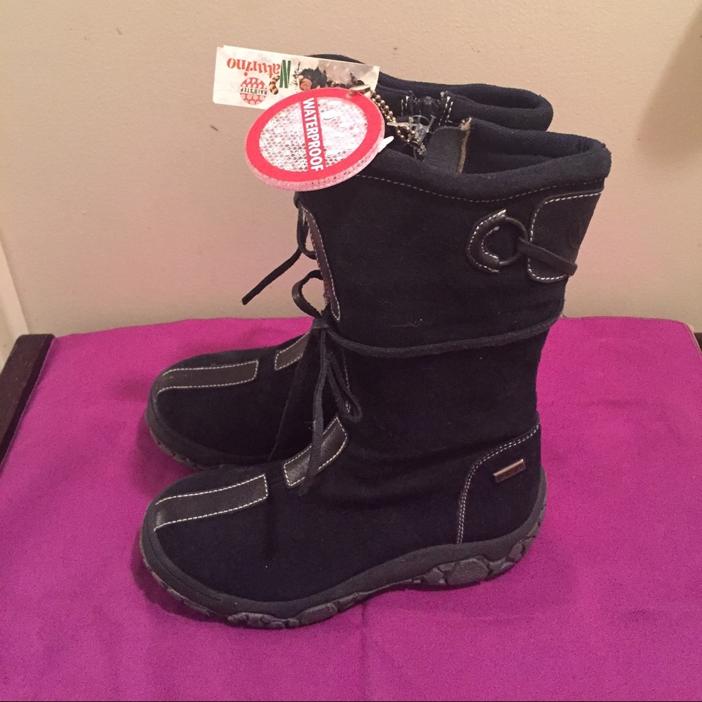 NEW NEVER WORN ⭐️⭐️💙Girls Navy Suede Naturino Boots Made in Italy