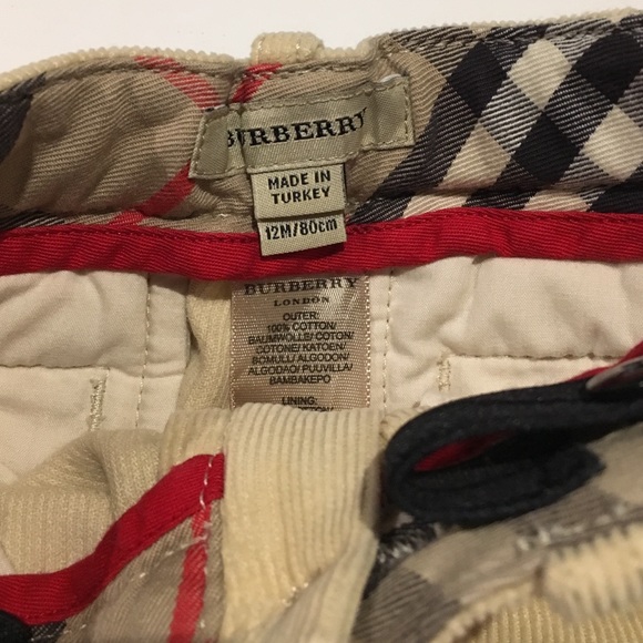 EUC • Burberry corduroy pants • 12 Months