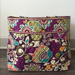 Vera Bradley Grand Tote In Plum Crazy