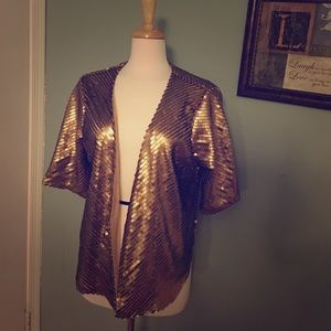 Calvin Klein sequin shrug