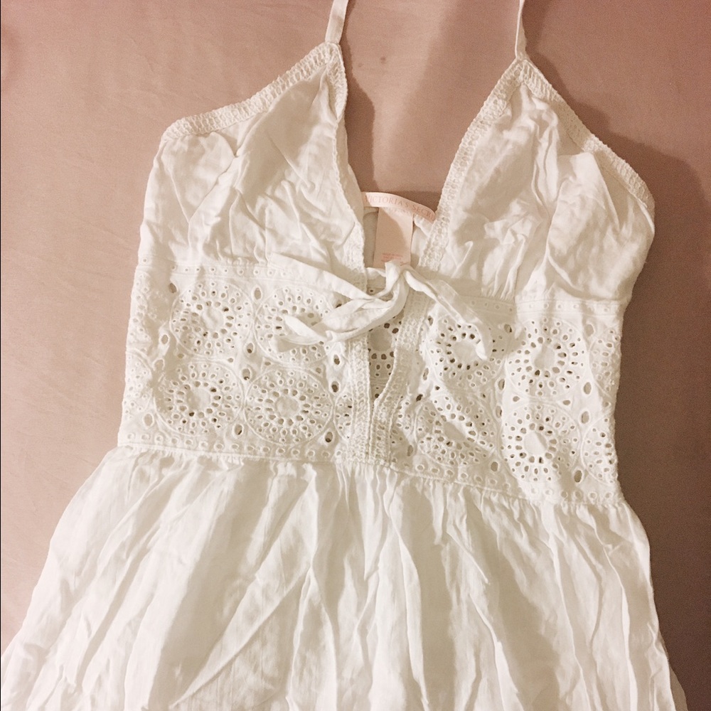 White Victoria secret swimsuit coverup maxi dress