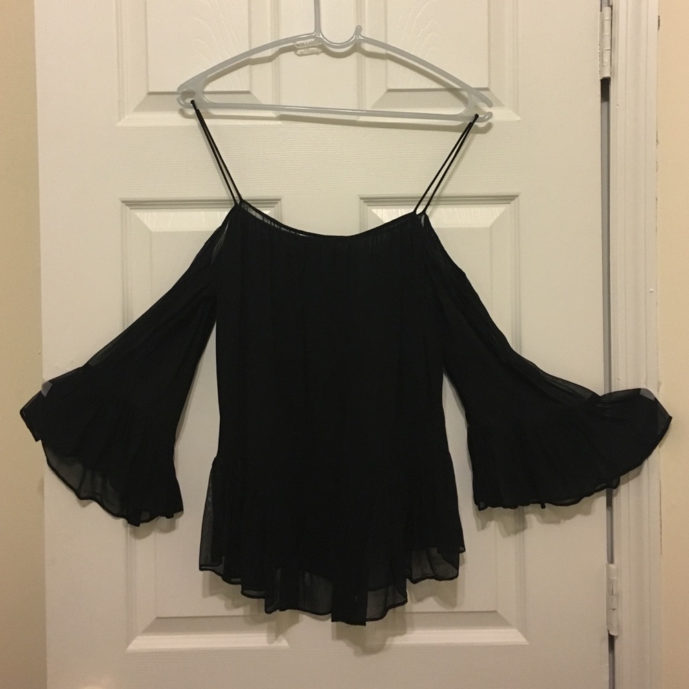 Zara black off the shoulder top