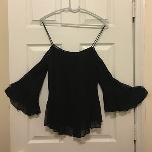 Zara black off the shoulder top