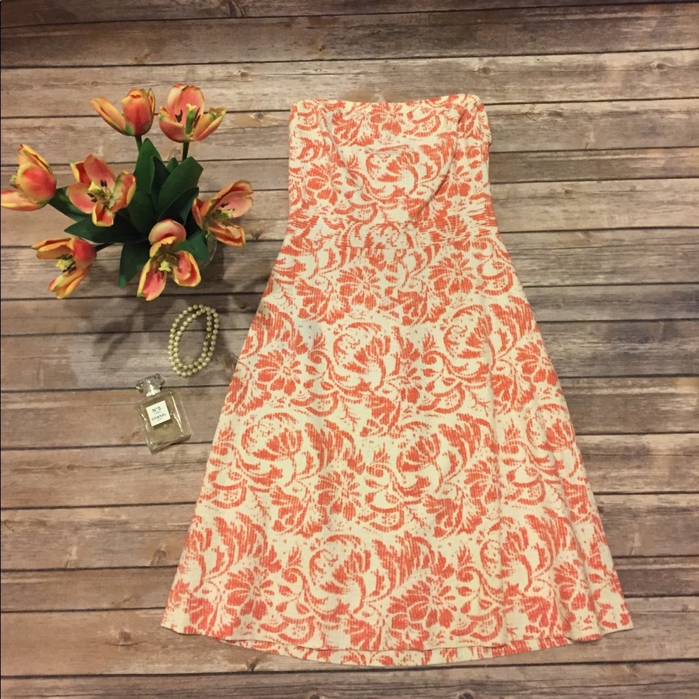 J. Crew Strapless Floral Sundress