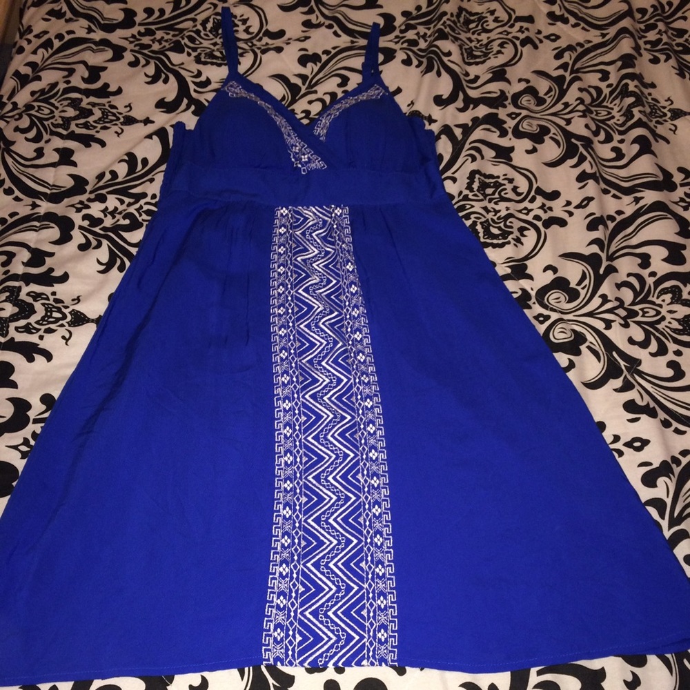 Short blue summer dress 👗