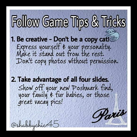 Follow Game Success Tips Accessories - FG Tips & Tricks-PLS tag me on FGs that meet rules Follow Game Success Tips Accessories - FG Tips & Tricks-PLS tag me on FGs that meet rules