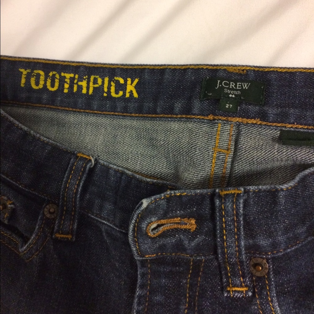J. Crew toothpick skinny jeans dark wash
