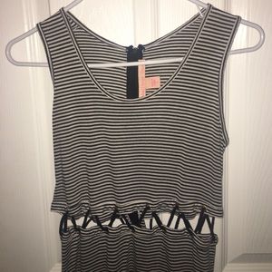 Black and white maxi dress