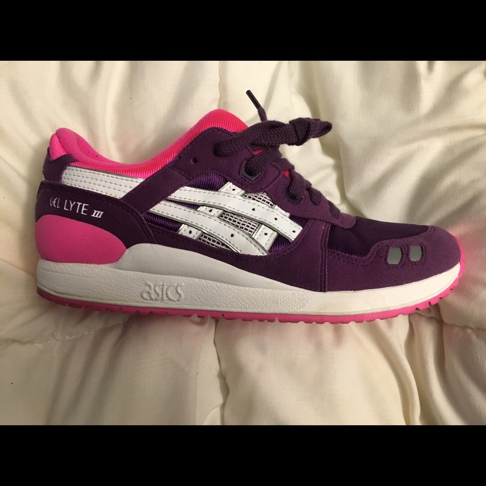 Pink and Purple Asics Gel Lyte III kids