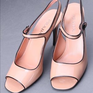 Prada, Lady Sling back peep toe stilettos