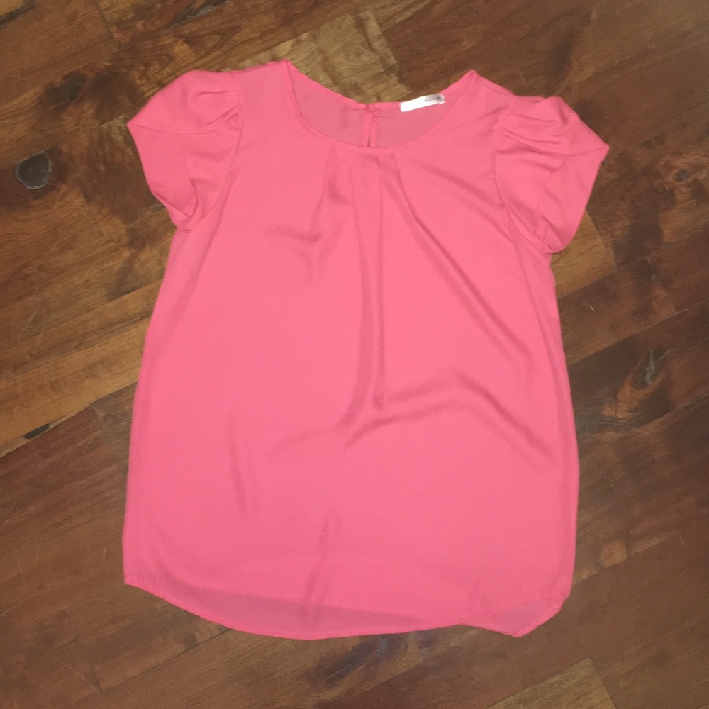 Coco & Main salmon pink blouse