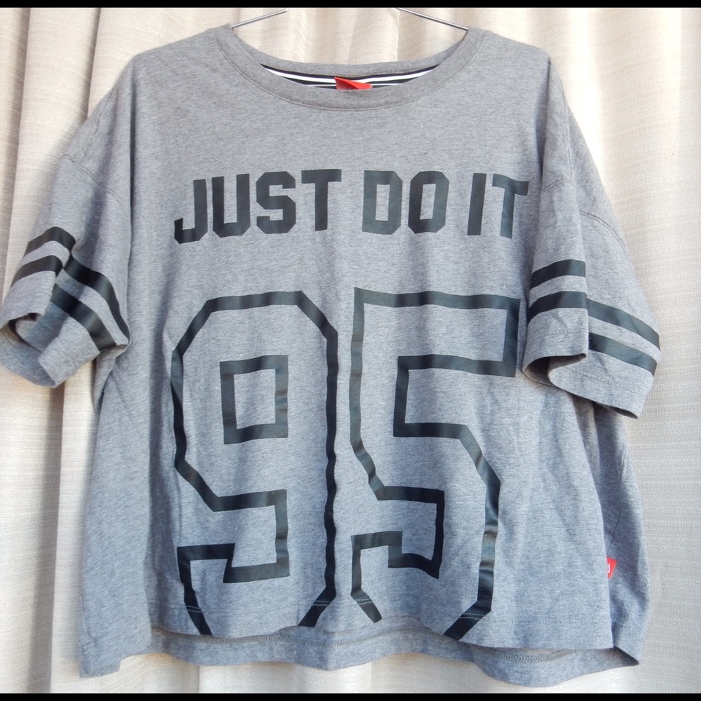 Nike grey cropped top