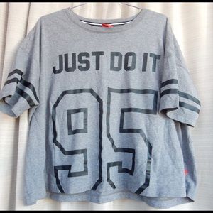 Nike grey cropped top