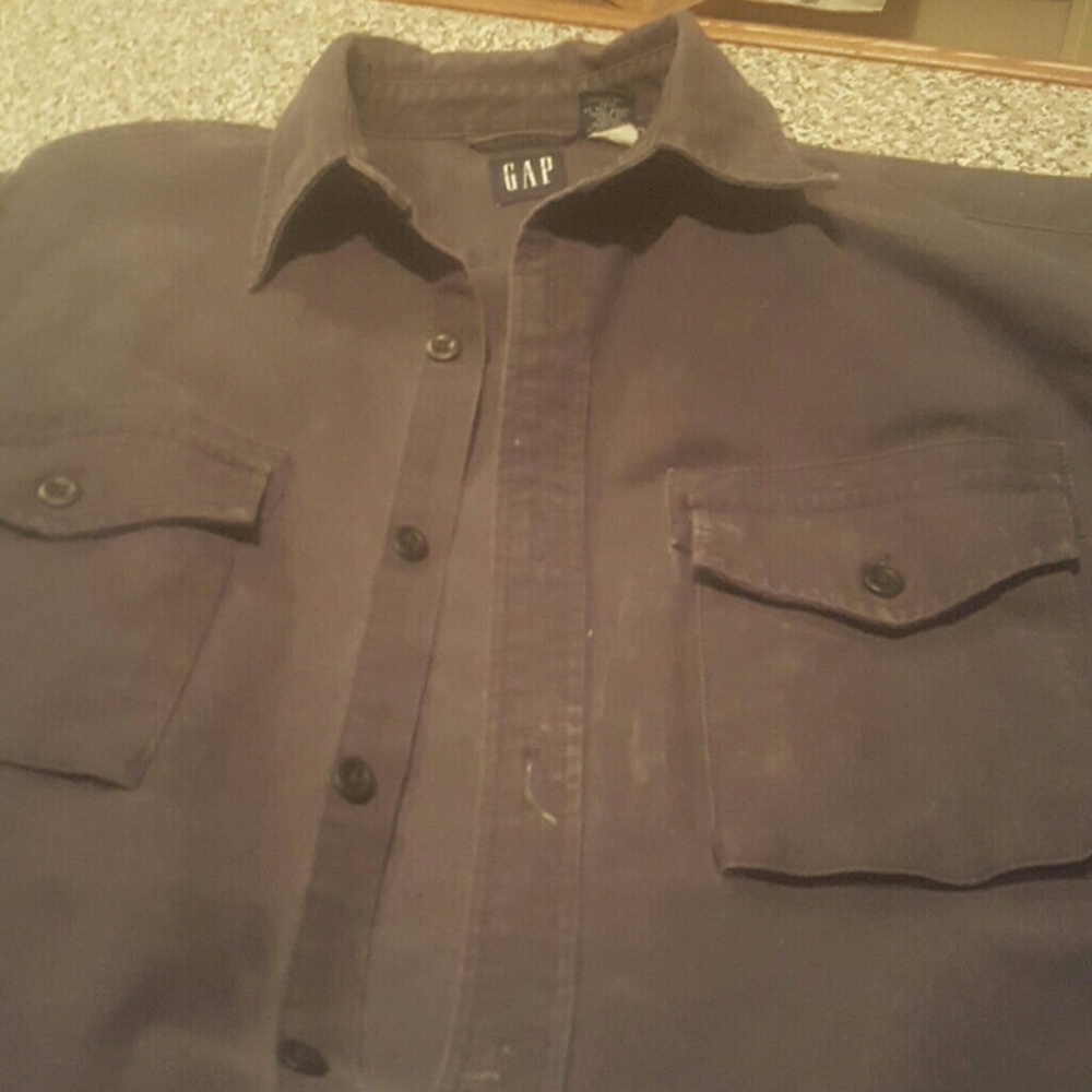 Blue gap button up  long sleeve shirt