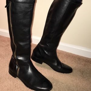 J. Crew Harper riding boots, black leather, 10