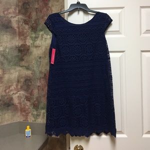 Blue lace dress
